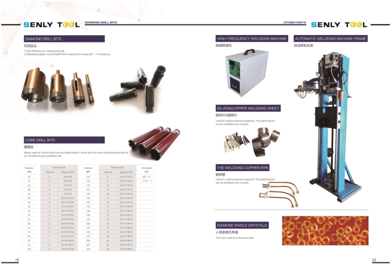 SENLY diamond drill bits